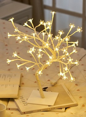 LED发光树形桌面小夜灯侘寂风