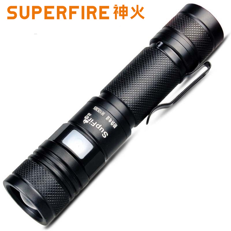 伸缩变焦强光手电筒supfire小巧
