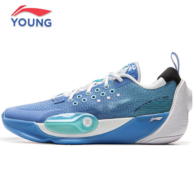 李宁男童鞋2025新款中大童全城13韦德透气减震回弹儿童运动篮球鞋