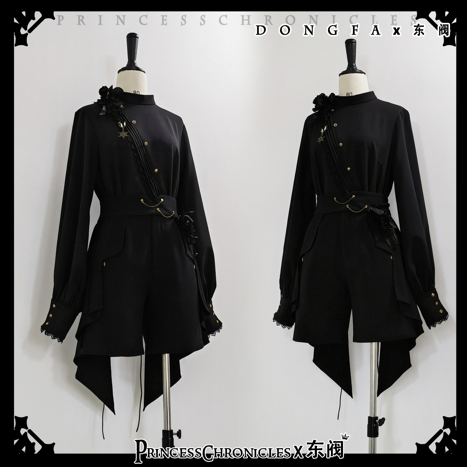 【东阀】玫瑰的意志  复古优雅暗黑lolita王子系衬衫短裤骑士套装