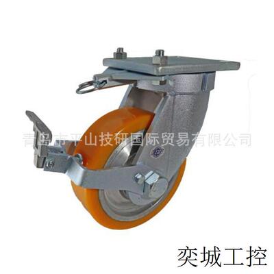 1500-2000kg万向可锁定向HDUJ200ST-TL带刹车脚轮