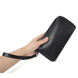 手包男款真皮头层牛皮潮平纹腕包挂绳手拿包小号轻便男土拎带钱包