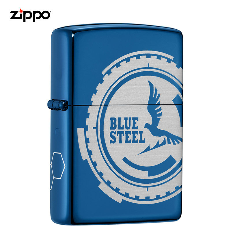 zippo打火机苍蓝钢铁的琶音黑之宝zippo官方旗舰店送男友礼物