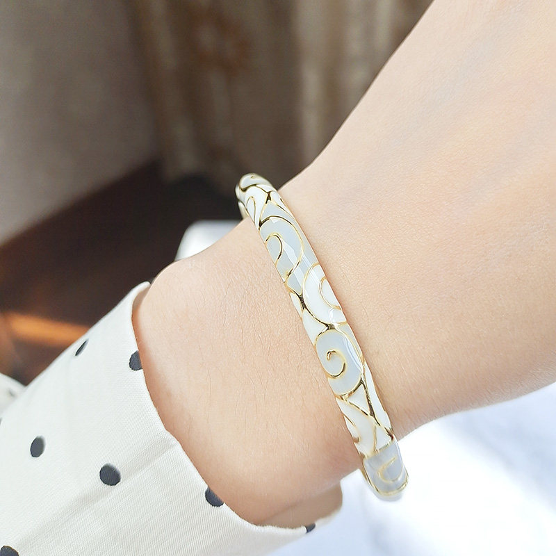 jtf 北京故宫景泰蓝手镯环女古风细手工珐琅镀金闺蜜时尚生日送礼