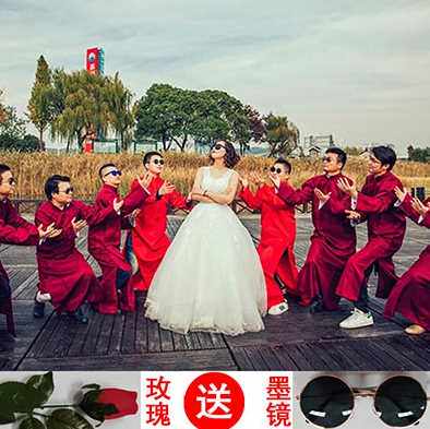 民国风礼服长袍古筝兄弟团古装结婚礼服影视服旗袍裙复古汉服长衫在类目 女装/女士精品, 唐装/民族服装/舞台服装, 民族服装/舞台装中 - 来自Buy2taobao.com提供专业的淘宝代购服务