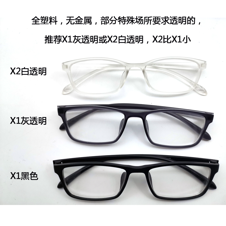 无螺丝监狱看守所透明近视眼镜