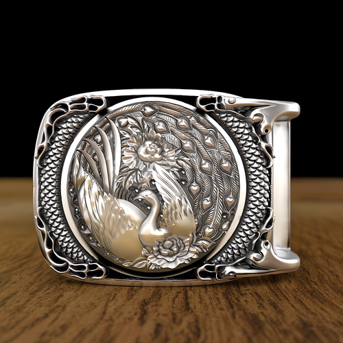 纯银皮带扣99足银腰带扣头银