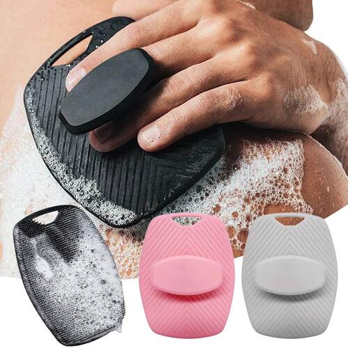 New Soft Silicone Exfoliating Brush Rub Back Brush Body Clea