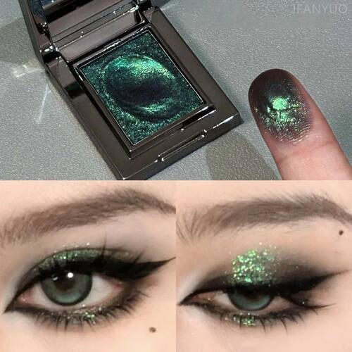 Chameleon Dark Green Eyeshadow Palette Fine Easy-To-Apply Sp