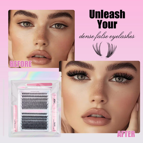 30D 40D Cluster Lashes Kit – Lash Bond and Seal Makeup