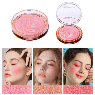 Hudamoji 6 Colors Highlighter Powder Glitter Palette Makeup