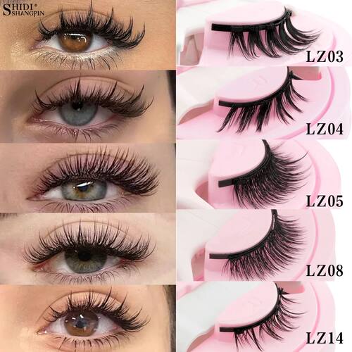 Reusable Magnetic Eyelashes 1 Pair Natural Curly Fluffy Magn