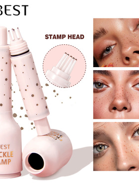 Freckled Stamp Kit Lifelike Freckle Pen Pink Makeup Ink Pad