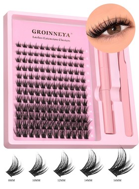 Cluster Lashes Kit Fluffy Individual Lashes Lash Bond & Seal