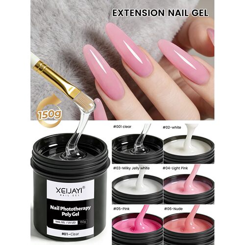150g Poly Nail Gel UV LED Cured Builder Nail Gel Acrylic Cry