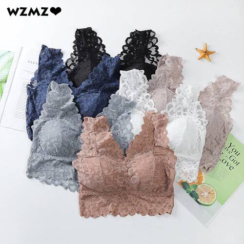 Breathable Female Vest Sexy Lace Bra Beauty Back Women Wire