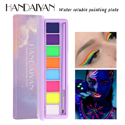 Water Soluble Body Painting Paste Eyeshadow Palette UV Lumin