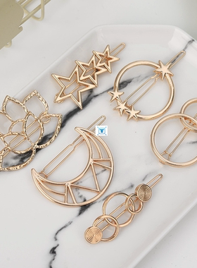 Fashion Women Hair Accessories Triangle Hair Clip Pin Metal