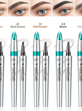 Multifunctional Toothbrush 4 Head  Eyebrow Pencil Pigmen