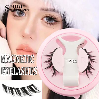 1 Pair Reusable Magnetic Eyelashes Tweezers Set Handmade 3D
