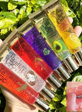 6Pcs Fruity Flavor Moisturizing Clear Lip Gloss Lip Gel Hydr