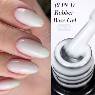 7ml Milky White Rubber Base Gel Nail Polish Nude Color Semi