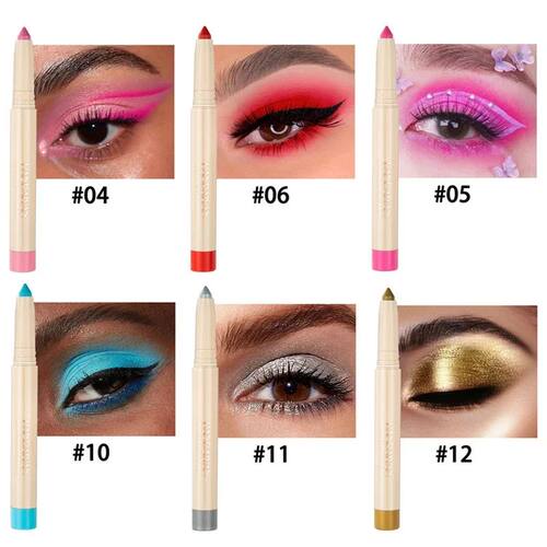 22 Colors Glitter Eyeshadow Pencil Pearlescent Matte Eye Sha