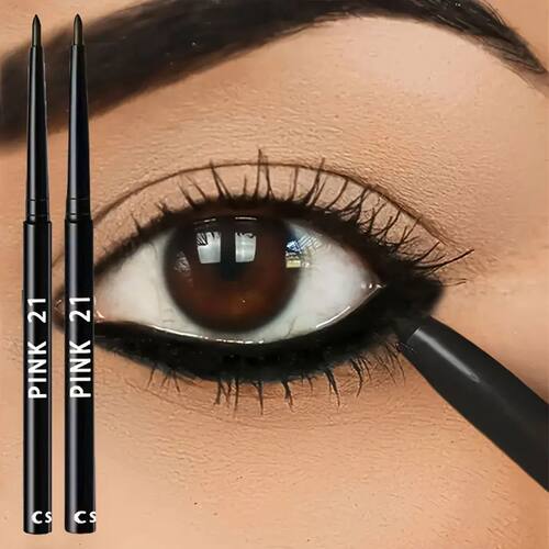 12pcs Waterproof & Sweat-Proof Black Eyeliner Pencils - Long