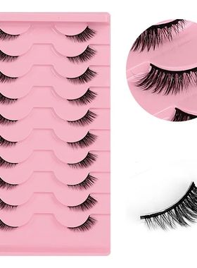 Half eye 10 pairs Fox eye makeup False eyelashes Sweet cool