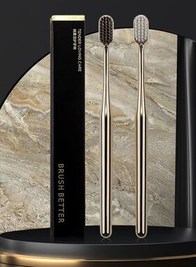 Toothbrush Men Women Adult Tooth Brush Gold Silver Dental Br
