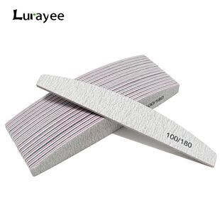 Nail File Buffer 100/180 Grit Half Moon Nail Files Double Si