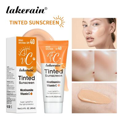 Vitamin C Tinted Sunscreen With SPF 40 Hydrating Mineral Sun