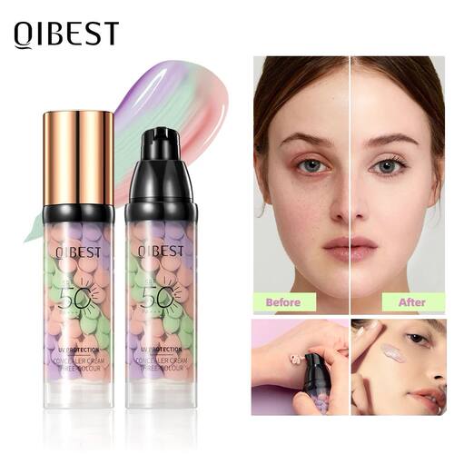 Face Makeup Primer Tri-color Cream Brighten Contour Color Is