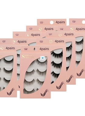 Mink lashes 3/4 pairs false lashes natural fluffy dramatic
