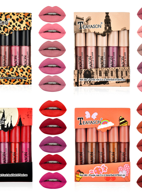 5Pcs/Set Waterproof Lipstick Sexy Vampire Lip Stick Matte Ve