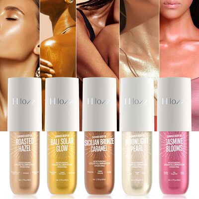 This shimmering body highlighter has a beautiful, subtle shi