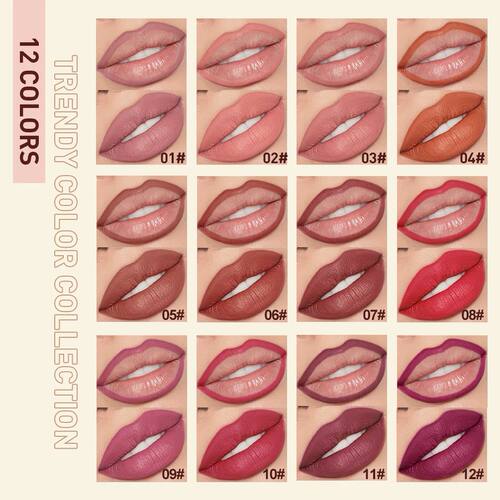 2pcs Lipstick Lipliner Pen Set Matte Nude Lip Liner Pencil W