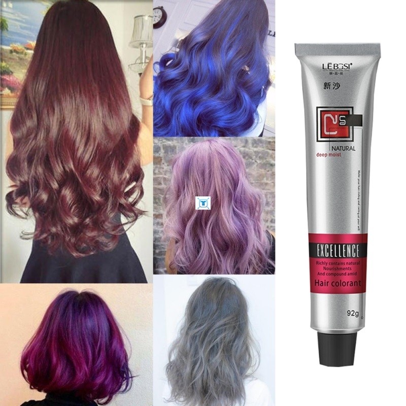 1pc 92ml use colour cream grey purple red hair color dye