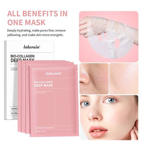 Bio-Collagen Real Deep Mask, Hydrating Overnight Hydrogel Ma