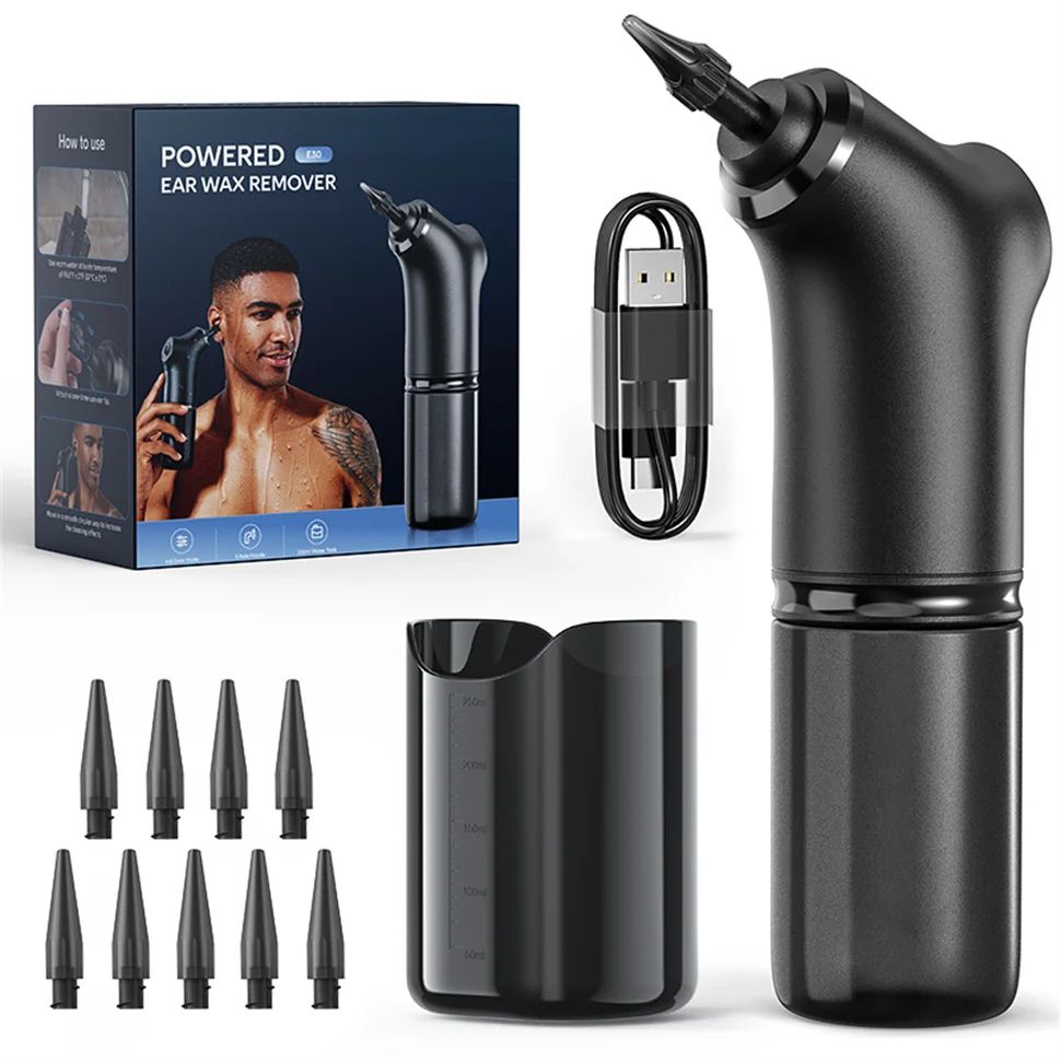 Electric Ear Cleaner Kit 4 Pressure Modes Ear Wax Removal He