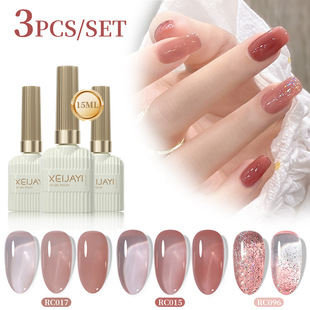 3Pcs/6Pcs Gel Nail Polish Red Brown Colors Semi Permanent UV