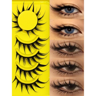 Manga Lashes Cat Eye Lashes 3D Natural False Lashes Fluffy S