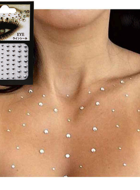 6 Colors Tattoo Sticker Glitter Diamond Makeup Eyeliner Eyes