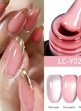 7ML Jelly Pink Nude Gel Nail Polish Translucent Color Gel Po