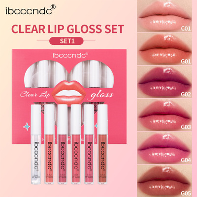 6 lip gloss set non-stick matte lip gloss set gift box