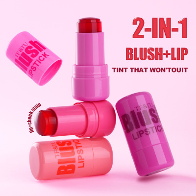 Jelly Blush Stick Lipstick Blush Lip And Cheek Dual-use Four
