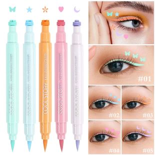 5pcs Dual-ended Eyeliner Set Color Stamp Matte Long Lasting