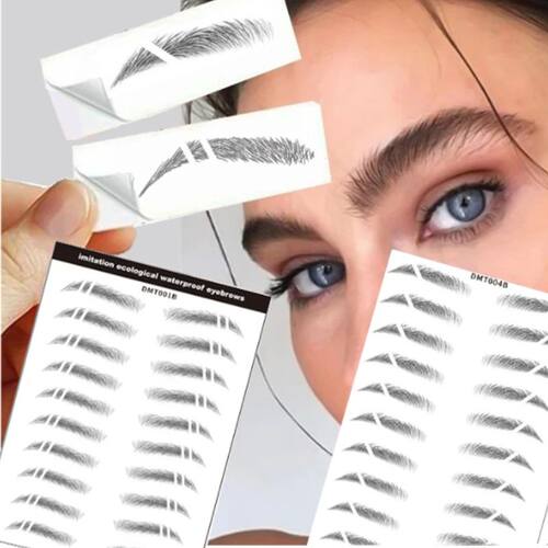 6D Eyebrow Tattoo Sticker Waterproof Eyebrow Templates Tools