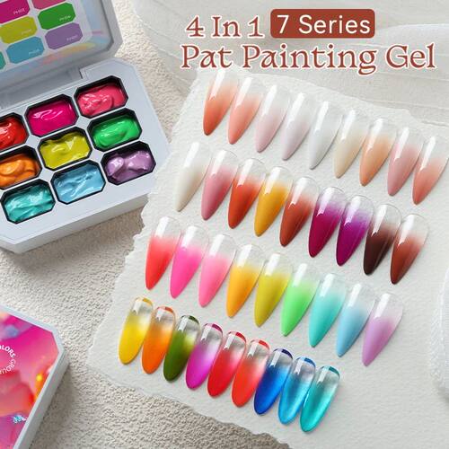 9 Colors Gradient Painting Gel Nail Art Gradient Color DIY D