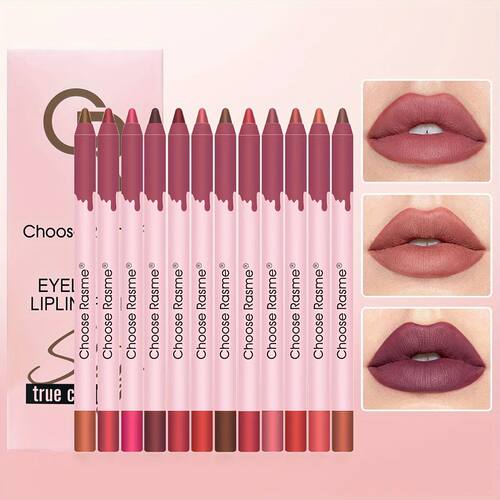 12 Colors/box Matte Lip Liner Pencil Set Waterproof Long Las